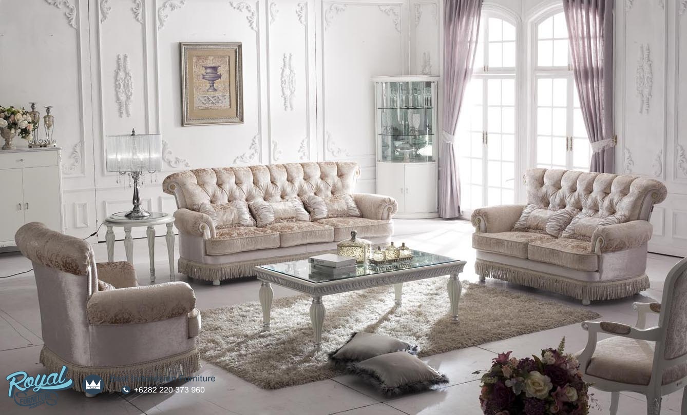 Sofa Tamu Klasik Model Italia Mewah Terbaru Florence Royal