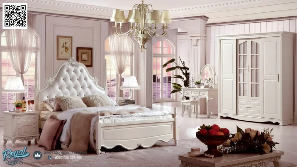 Jual Furniture Kamar Tidur Anak Set Mebel Jepara Putih Terbaru Korean Style