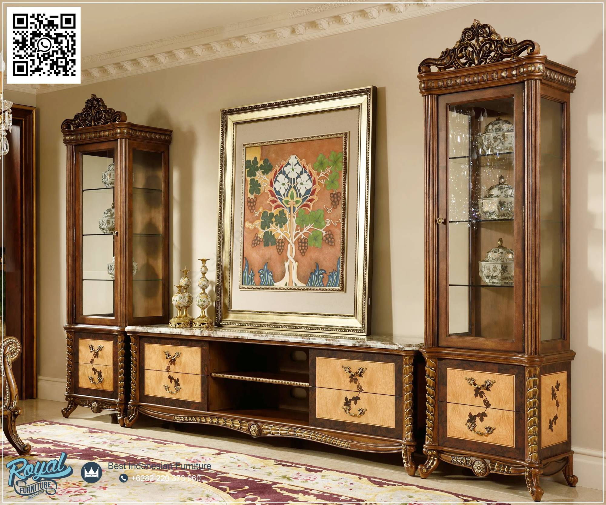 Set Bufet TV Mewah Jati Klasik Ukir Jepara Bufet TV Natural Mewah Terbaru Set Bufet TV Mewah Jati Klasik Ukir Jepara Bufet TV Natural Mewah Terbaru