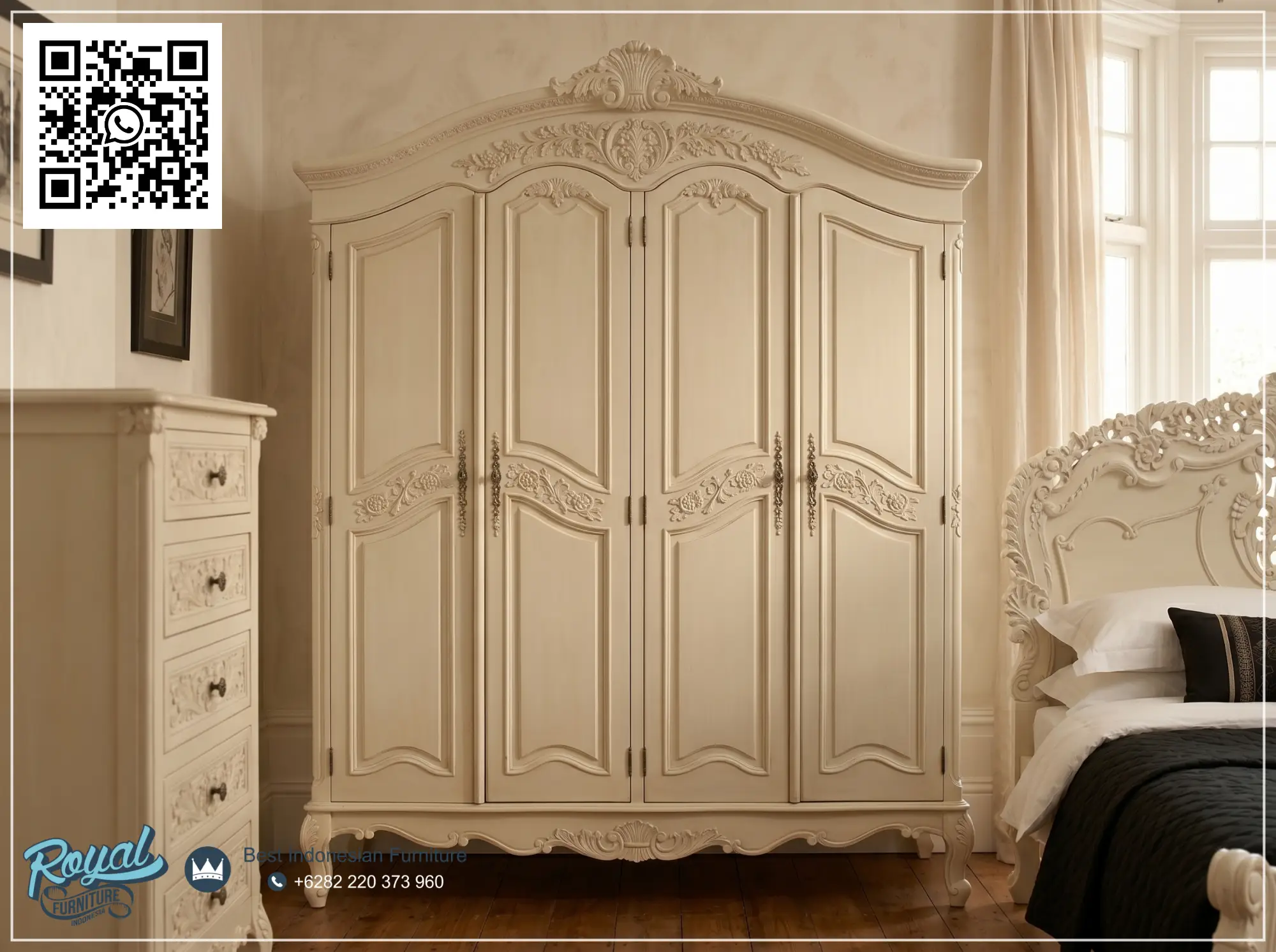 Lemari Bedroom Set Kamar Tidur Ukiran Klasik Mewah Terbaru French Style
