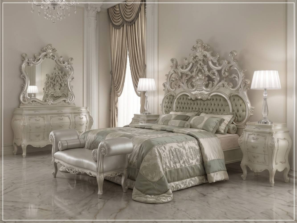 Ranjang Set Kamar Tidur Ukiran Mewah Terbaru French Style
