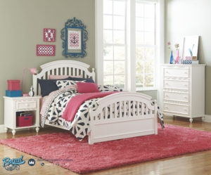 Set Kamar Tidur Anak Minimalis Modern Terbaru White Finish
