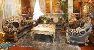 Set Kursi Tamu Sofa Klasik Ukiran Mewah Terbaru Brunello
