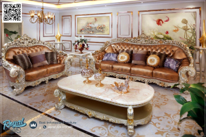Set Kursi Tamu Sofa Klasik Ukiran Mewah Terbaru Brunello