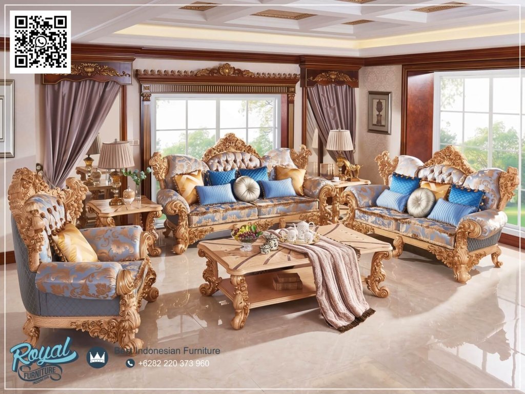 Kursi Sofa Tamu Ukir Klasik Mewah ROYAL Jumbo Terbaru