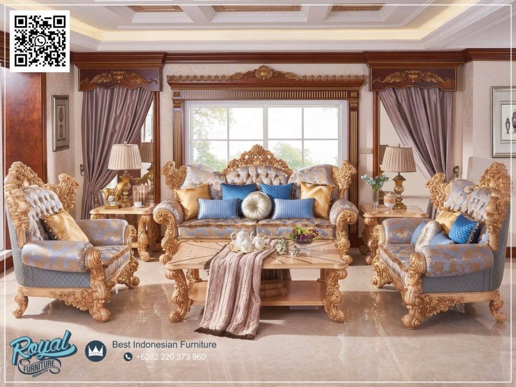 Sofa Tamu Ukir Klasik Mewah ROYAL Jumbo Terbaru