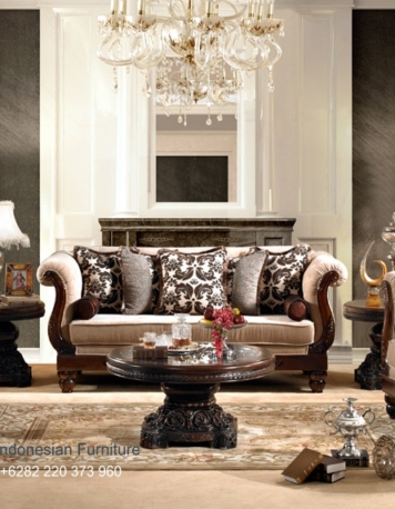 Set Sofa Tamu Mewah Kayu Jati Style Luxury Klasik Terbaru