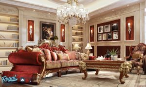 Set Sofa Tamu Mewah Klasik Eropa Jackson Kayu Jati Terbaru