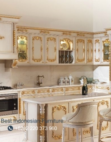 Kitchen Set Ukiran Klasik Kayu Jepara Eropa Style