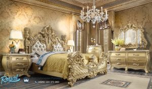 Set Kamar Tidur Klasik Mewah Gold Duco Ukiran Jepara Eropan Style
