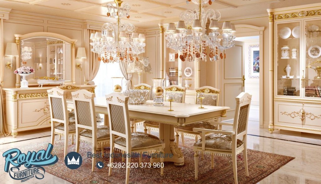 Meja Makan Klasik Modern Royal Italian, meja makan klasik mewah, meja makan klasik kayu jati, meja makan klasik modern, meja makan klasik minimalis, meja makan mewah modern, meja makan jati klasik, meja makan minimalis, jual set meja makan klasik, jual set meja makan jati minimalis, jual meja makan ukir jepara terbaru, meja makan mewah 4 kursi, meja makan mewah 6 kursi, meja makan mewah 8 kursi, harga meja makan mewah, meja makan klasik mewah, gambar meja makan mewah, meja makan elegan, meja makan modern putih duco, meja makan minimalis putih duco, model meja makan jati jepara terbaru, desain meja makan kayu jati, meja makan klasik 10 kursi, meja makan klasik 12 kursi, kursi makan klasik modern, meja makan kayu jati, jual meja makan jepara model terbaru 2020, royal furniture