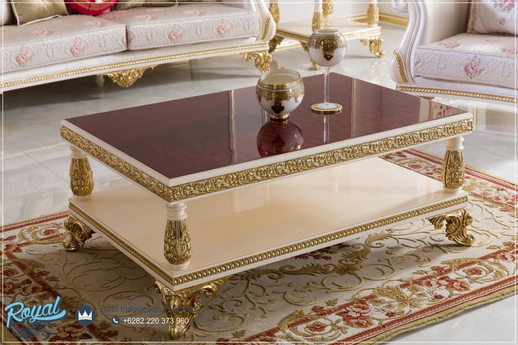 Jual Meja Tamu Klasik Mewah Terbaru Shappire Design