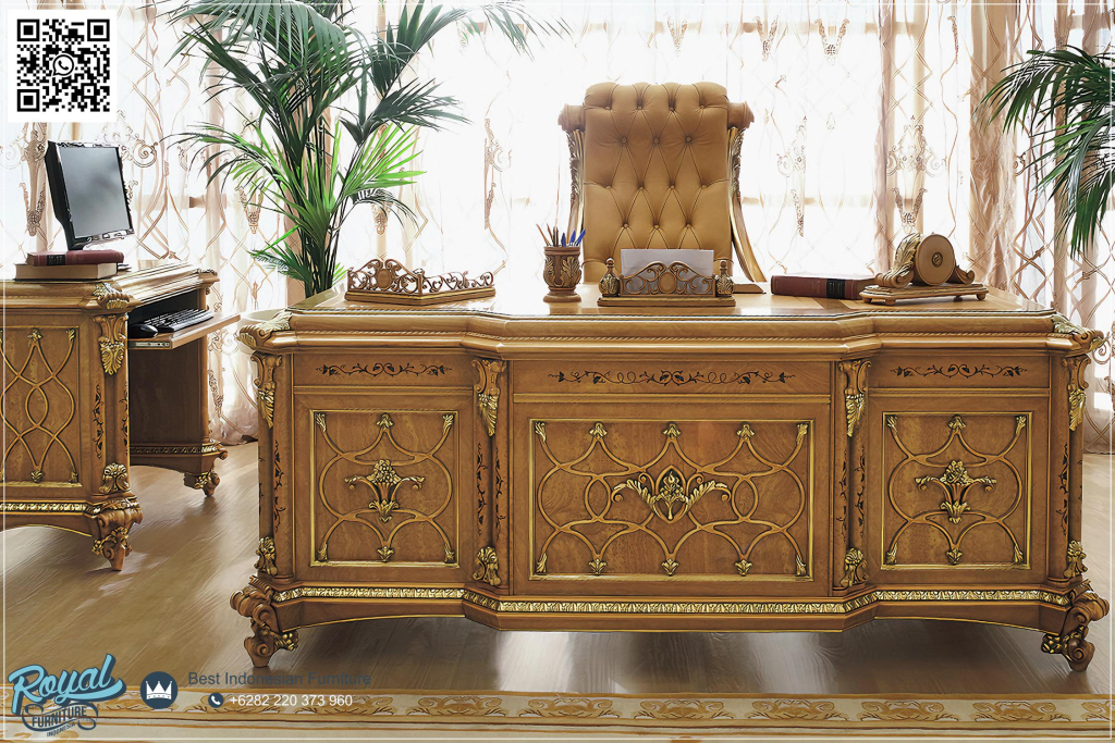 Furniture Kantor Mewah, Meja Direktur Klasik, Meja Kantor, Meja Kantor Mewah, Meja Kerja, Meja Kerja Direktur, Meja Direktur Mewah Klasik, Furniture Kantor Eksekutif, Interior Kantor Direktur, Meja Kerja Klasik Ukiran Jepara, Set Meja Kantor Luxury, Meja Kantor Klasik Jepara, Office Furniture,Meja Direktur Mewah Klasik Riva Italian Style