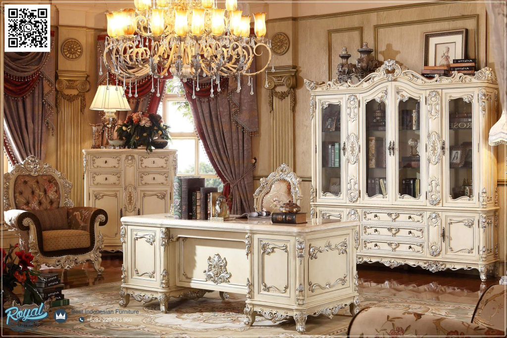 Furniture Kantor Mewah, Meja Direktur Klasik, Meja Kantor, Meja Kantor Mewah, Meja Kerja, Meja Kerja Direktur,Meja Kerja Direktur Mewah Interior Design Jakarta