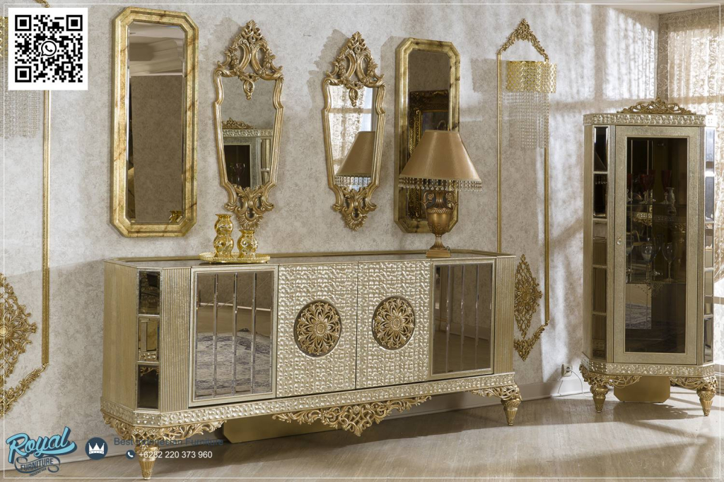 Kabinet Bufet Meja Konsol Mewah Gold Royal Elegance