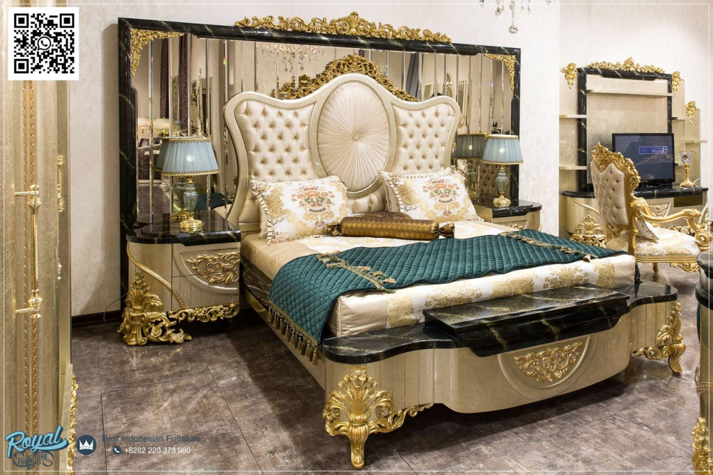 Tempat Tidur Kamar Set Mewah Furniture Interior Rumah Klasik Modern
