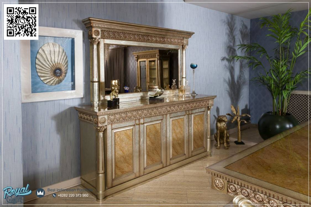 Meja Konsol Ukir Klasik Gold Turki