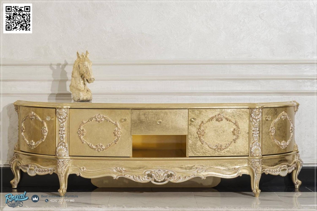 Contemporary Bufet TV Antik Mewah Turki Golden