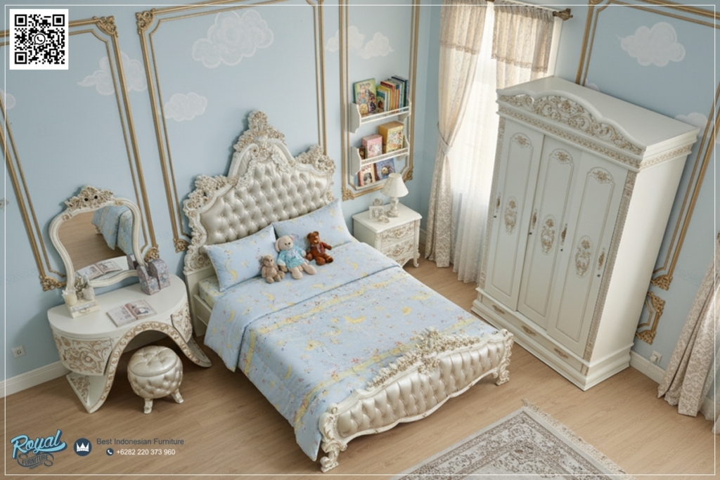 1 Set Kamar Tidur Anak, Desain Kamar Anak, dipan anak, Furniture Kamar Anak Minimalis, Harga Set Kamar Tidur Anak, harga tempat tidur anak, kamar Set Anak, Kamar Tidur Anak, Model Kamar Anak, tempat tidur anak karakter, Furniture 1 Set Tempat Tidur Anak Klasik Mewah Terbaru Homey
