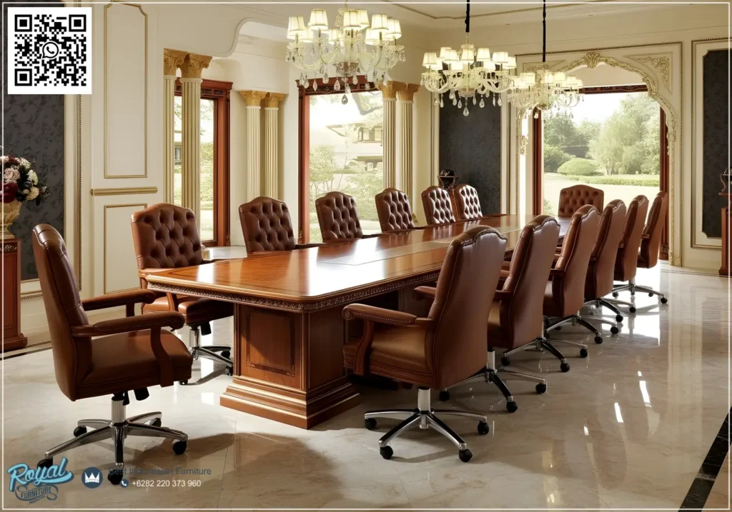 Set Meja Rapat Kantor 14 Kursi Mewah Kayu Jati Italian Style Desain Meja Kantor Ruang Rapat, Harga Meja Meeting Kayu Jati, Interior Ruang Rapat, Jual Meja Solid Kayu Jati Jepara, Meja Direktur Kayu Solid, Meja Kursi Kantor Jati, Meja Meeting Kantor, Meja Meeting Kantor Elegan, Meja Meeting Kayu Jati, Meja Meeting Klasik, Meja Panjang Ruang Meeting, Meja Pimpinan Rapat Kayu Jati Ukir, Meja Rapat Bundar, Meja Rapat HPL, Meja Rapat Kantor, Meja Rapat Kayu Jati, Meja Rapat Klasik, Meja Rapat Mewah, Meja Rapat Minimalis, Meja Rapat Oval, Meja Rapat Pimpinan, Meja Rapat Ukir Jepara, Meja Ruang Rapat Kayu Jati Klasik, Model Meja Kantor Minimalis, Royal Furniture, Set Meja Rapat Kantor 14 Kursi Mewah Kayu Jati Italian Style