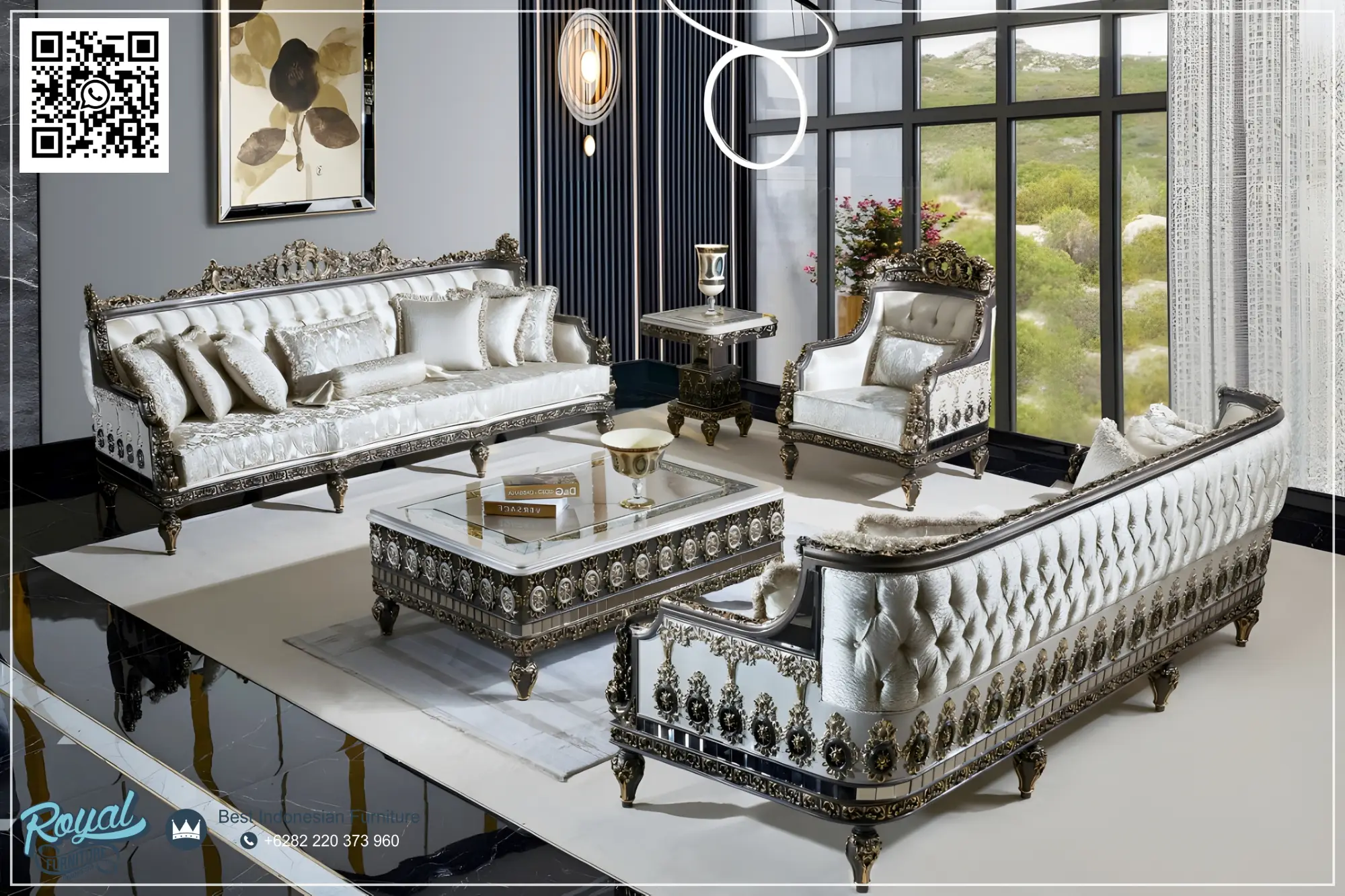 Sofa Tamu Mewah Klasik Terbaru Rumah Sultan Florya