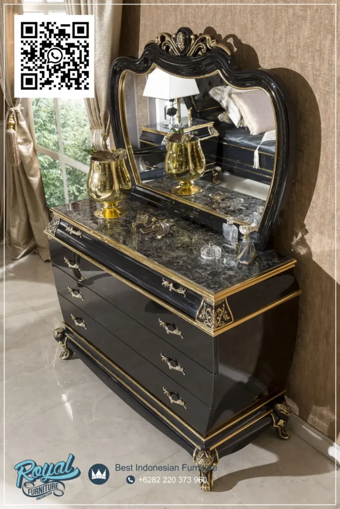 Meja Rias Kamar Tidur Hitam Mewah Terbaru Bosna Exclusive