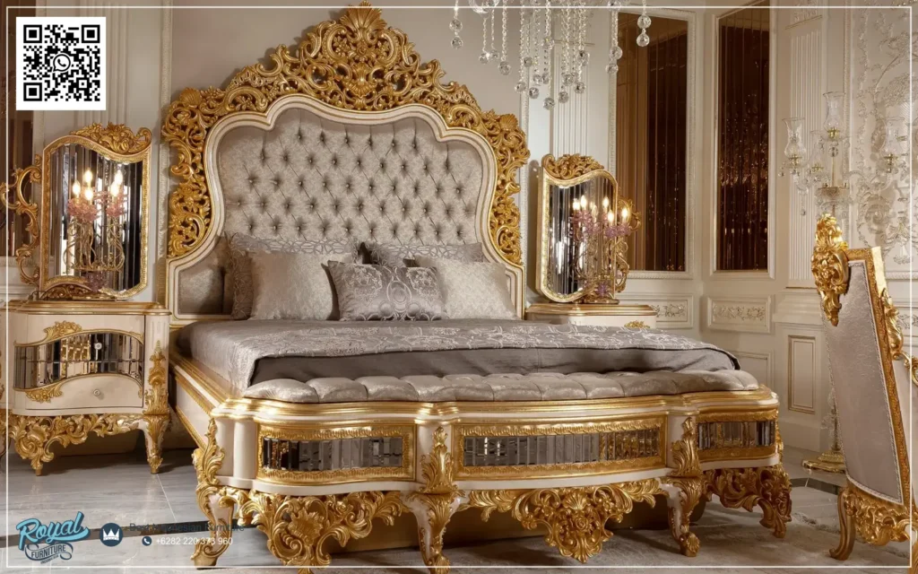 Ranjang Kamar Tidur Klasik Mewah Terbaru Girgin High Quality Tempat Tidur Mewah Gold Prada Kamar Mewah Sultan Kamar Mewah Elegan Kamar Mewah Aesthetic