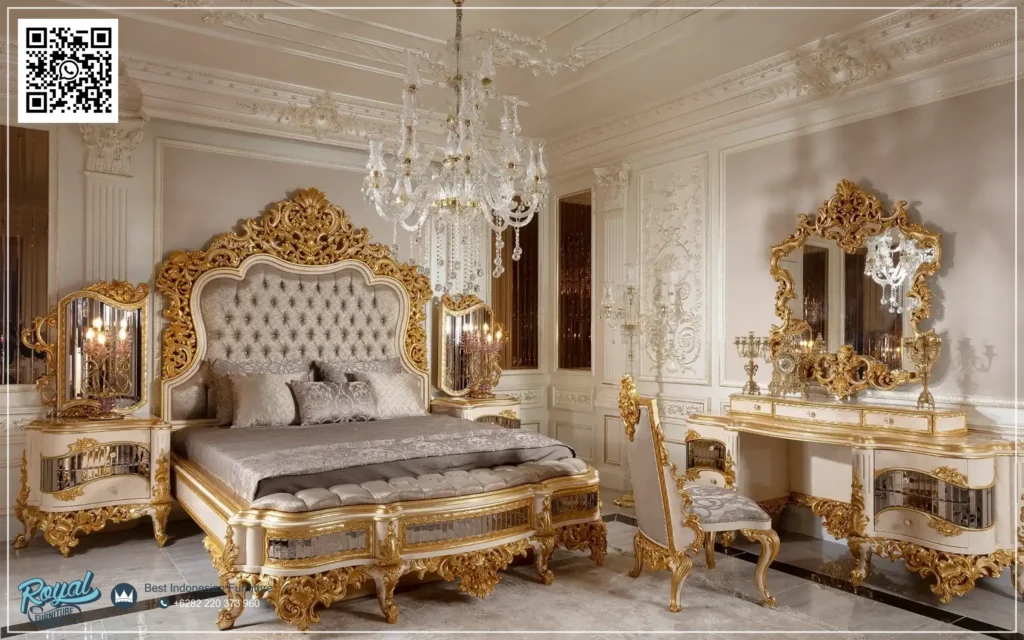 Set Tempat Tidur Klasik Mewah Terbaru Girgin High Quality Tempat Tidur Mewah Gold Prada Kamar Mewah Sultan Kamar Mewah Elegan Kamar Mewah Aesthetic