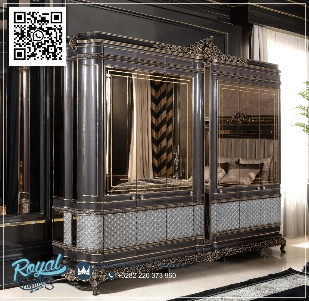 Lemari Wardrobe Tempat Tidur Klasik Jepara Terbaru