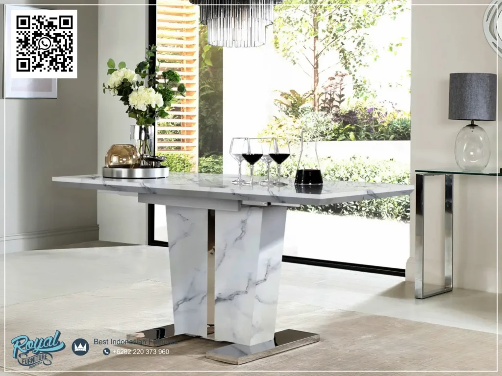Gaya Meja Makan Minimalis 4 Kursi Jepara Vienna Leather