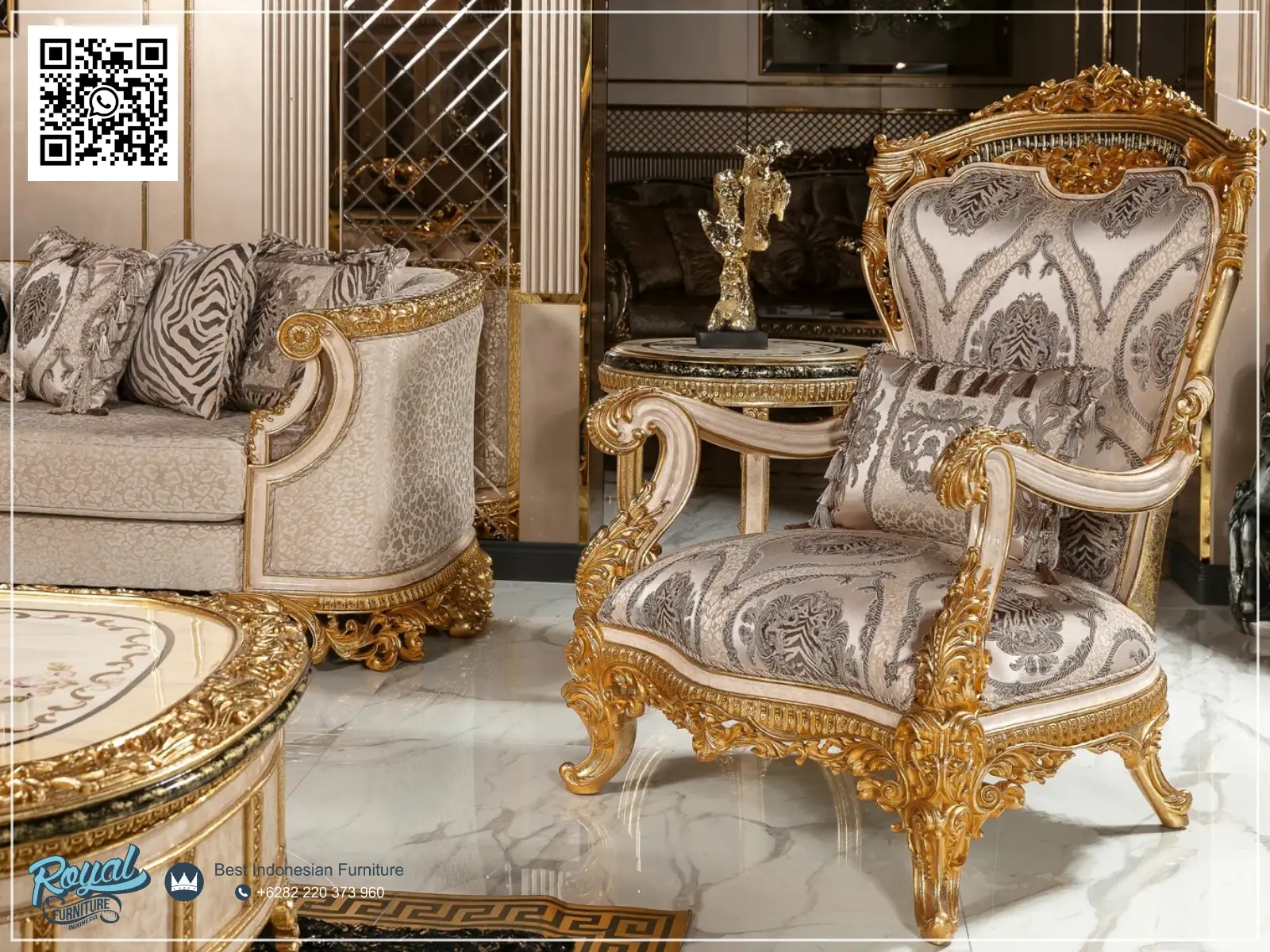 My Luxury Royal Accent Chair Sofa Ruang Tamu Mewah Terbaru