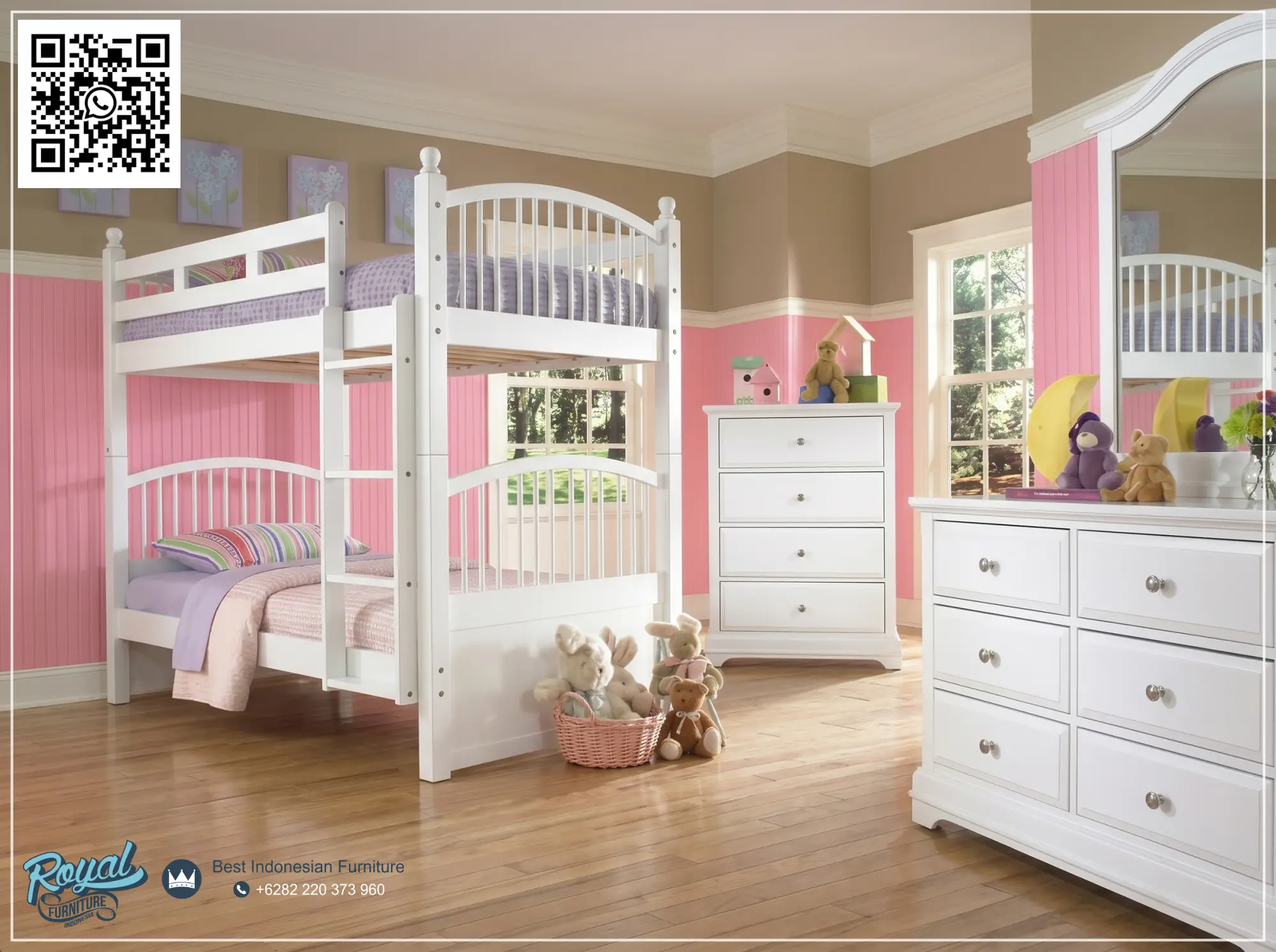 Bunkbed Dipan Set Kamar Tidur Anak Susun Modern Mewah Terbaru