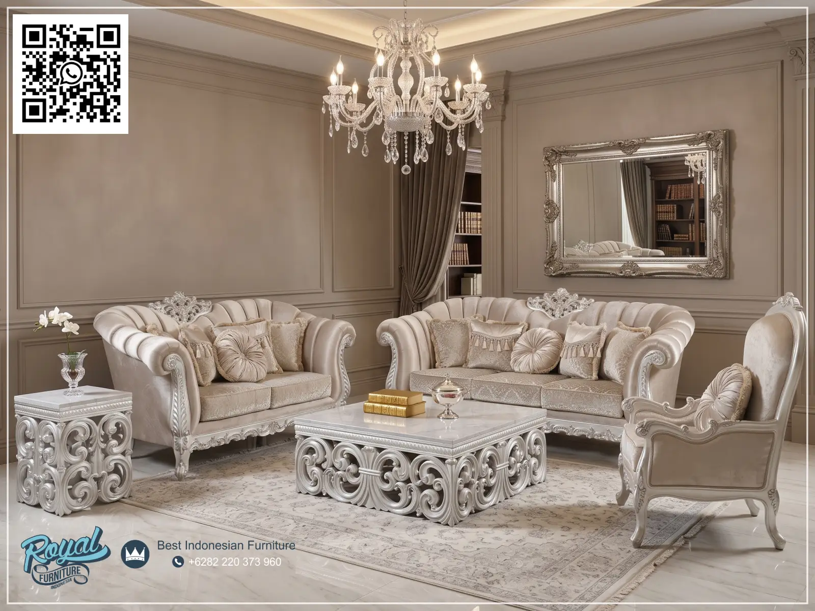 Sofa Tamu Ukiran Mebel Jepara Jati Mewah Terbaru Luxury