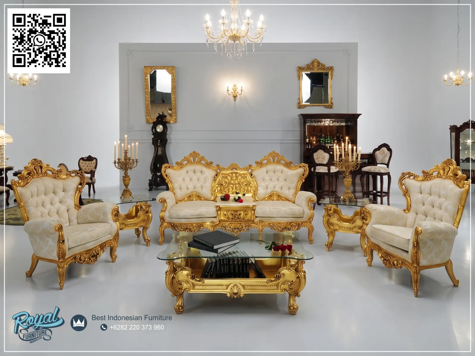 Luxury Set Sofa Ruang Tamu Ukir Mewah Terbaru Victorian