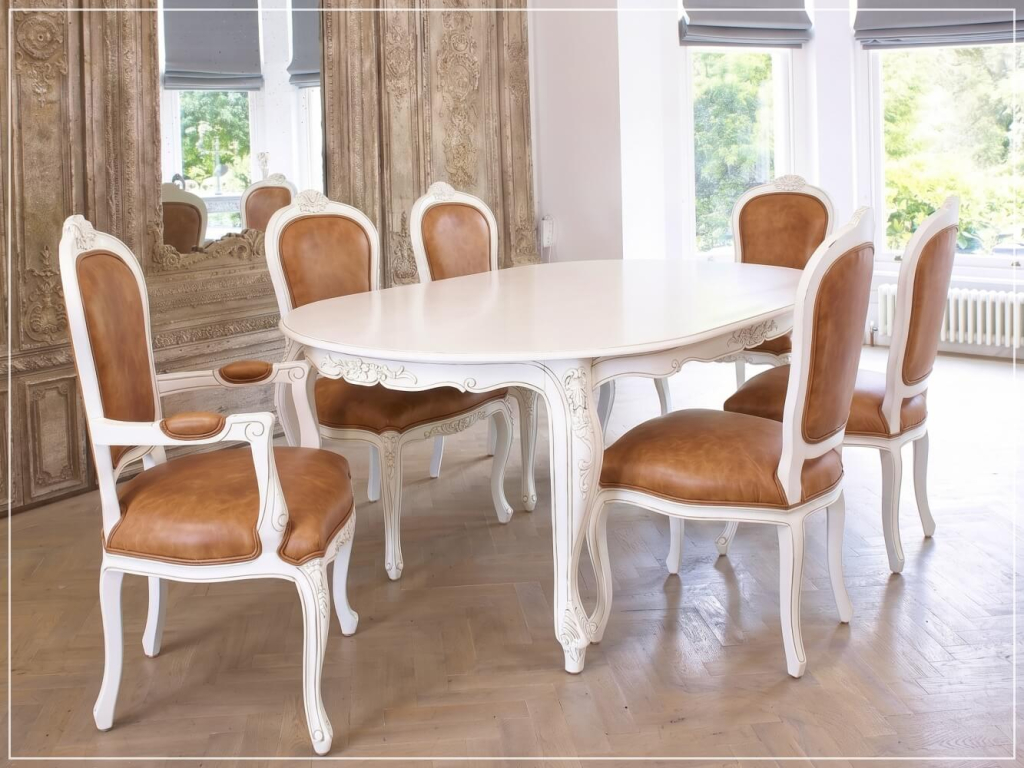 Dining Set Kursi Makan Klasik Duco Mewah Terbaru Louis Royal Furniture Jepara
