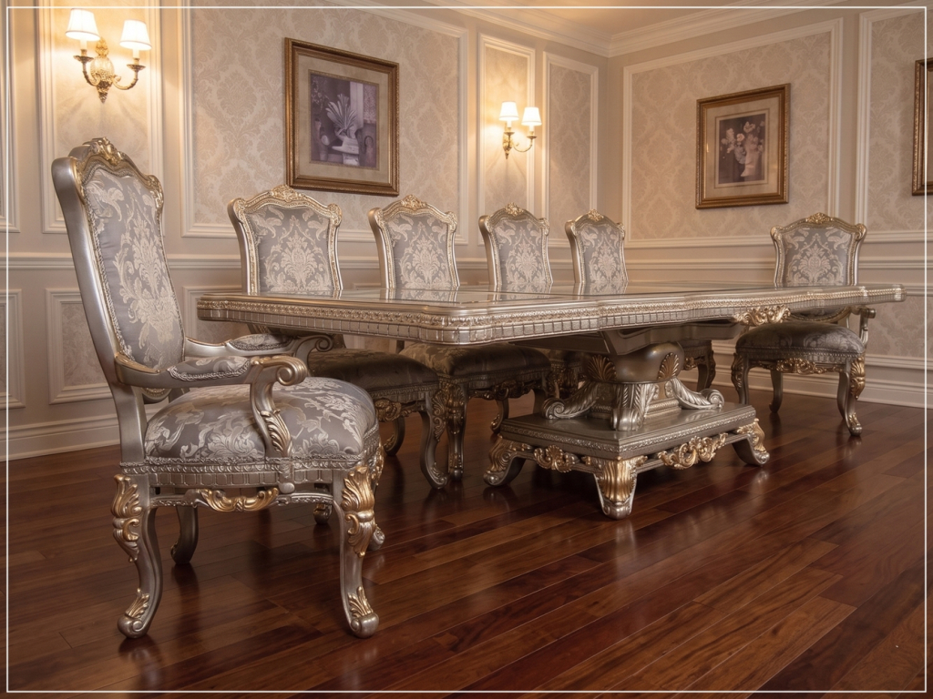 Luxury Dining Set Meja Makan Mewah Travilion Ukir Jepara