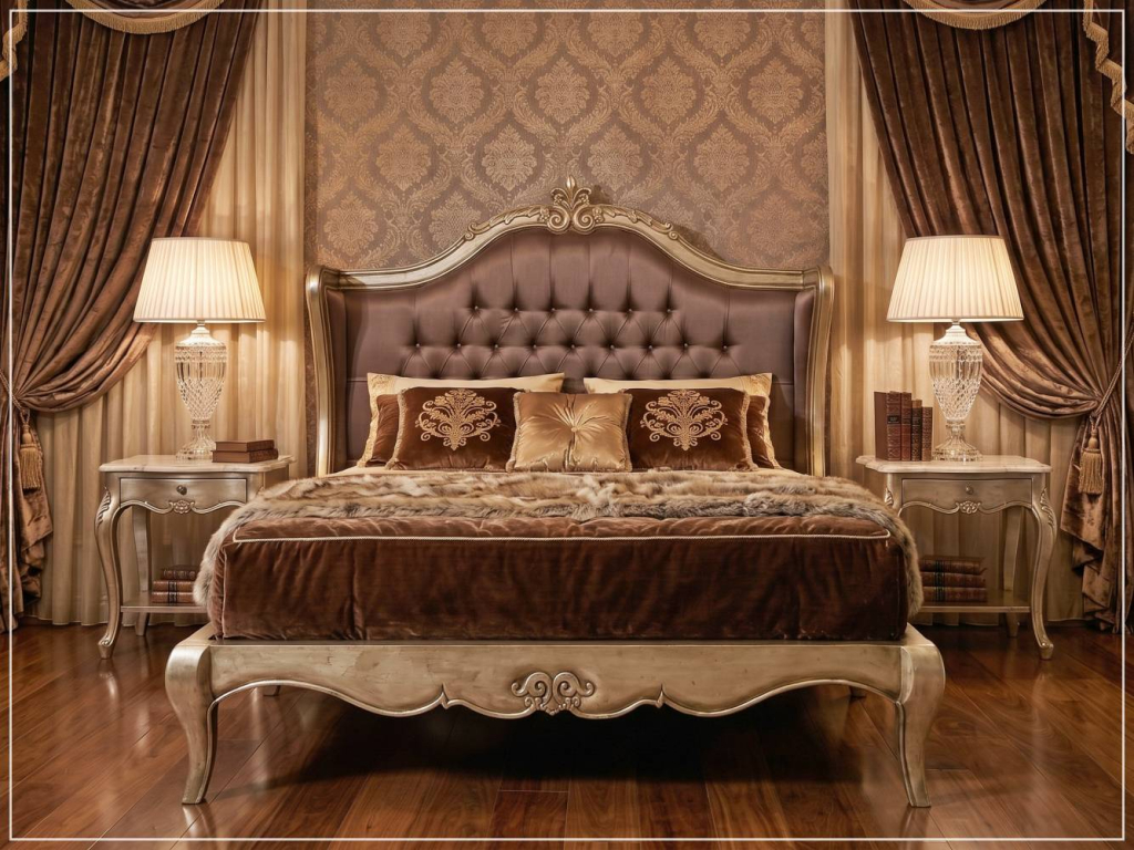 Ranjang Tempat Tidur Model Eropa Mewah Terbaru French Style Desain Kamar Tidur Mewah Klasik Eropa - Royal Furniture