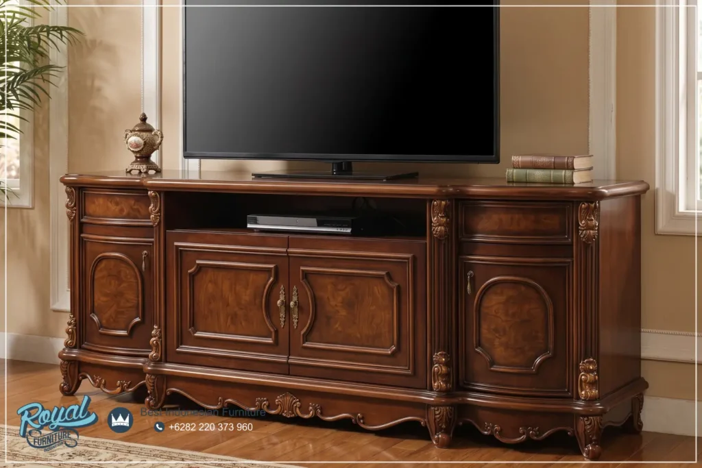 Meja Bufet TV Natural Mewah Terbaru